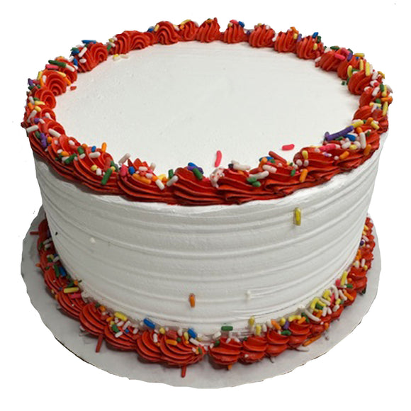 Vanilla & Strawberry Ice Cream Cake